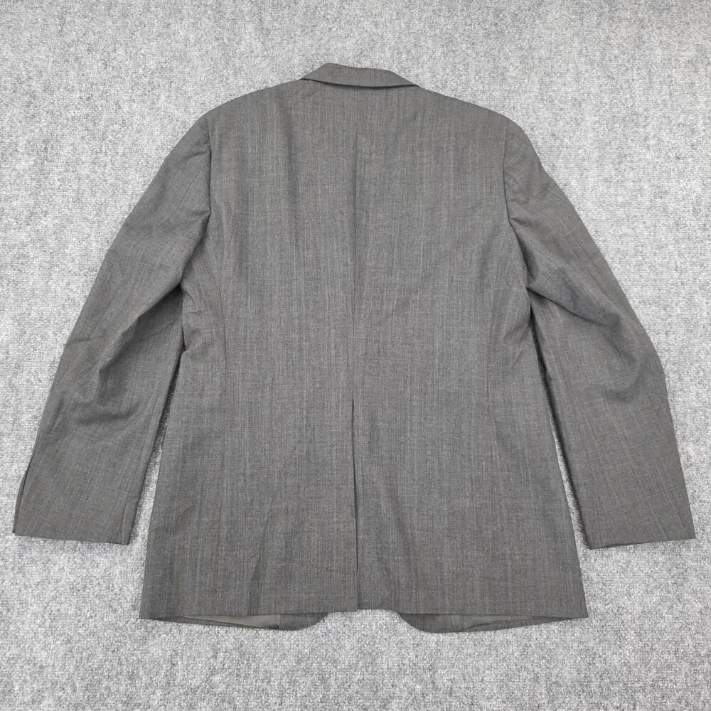 Vintage Chaps Ralph Lauren Blazer Mens 42R Gray Two Button Wool Blend USA Made